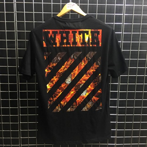 Off-White Red Flame Stripes Tee